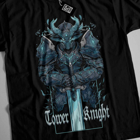 a black t - shirt with a picture of a demon on it