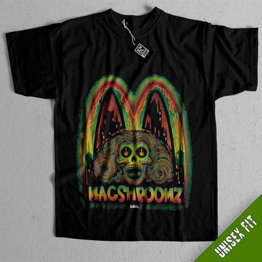 a black t - shirt with a picture of a skull on it