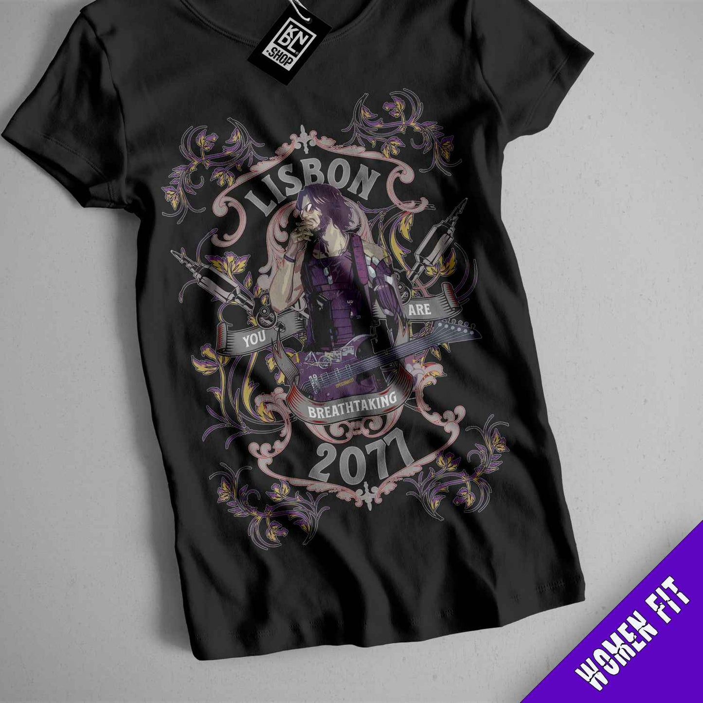 a t - shirt with a picture of a woman on it