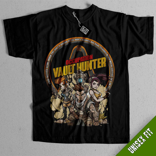 a black t - shirt with an image of a group of cartoon characters on it