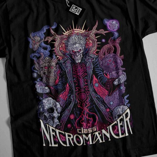 a black t - shirt with a picture of a demon on it