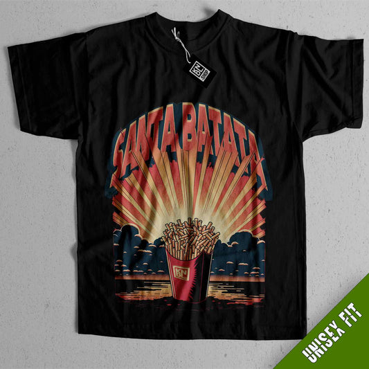 a black t - shirt with a picture of a movie poster on it