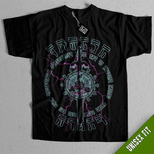 a black t - shirt with chinese writing on it