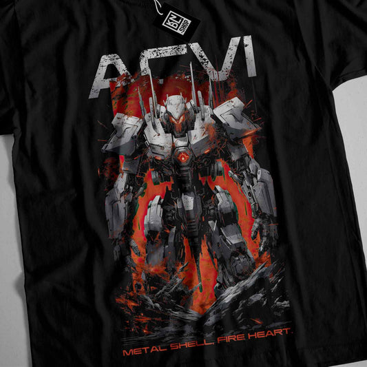 a black t - shirt with a picture of a robot on it