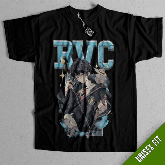 a black tshirt with a picture of two people on it