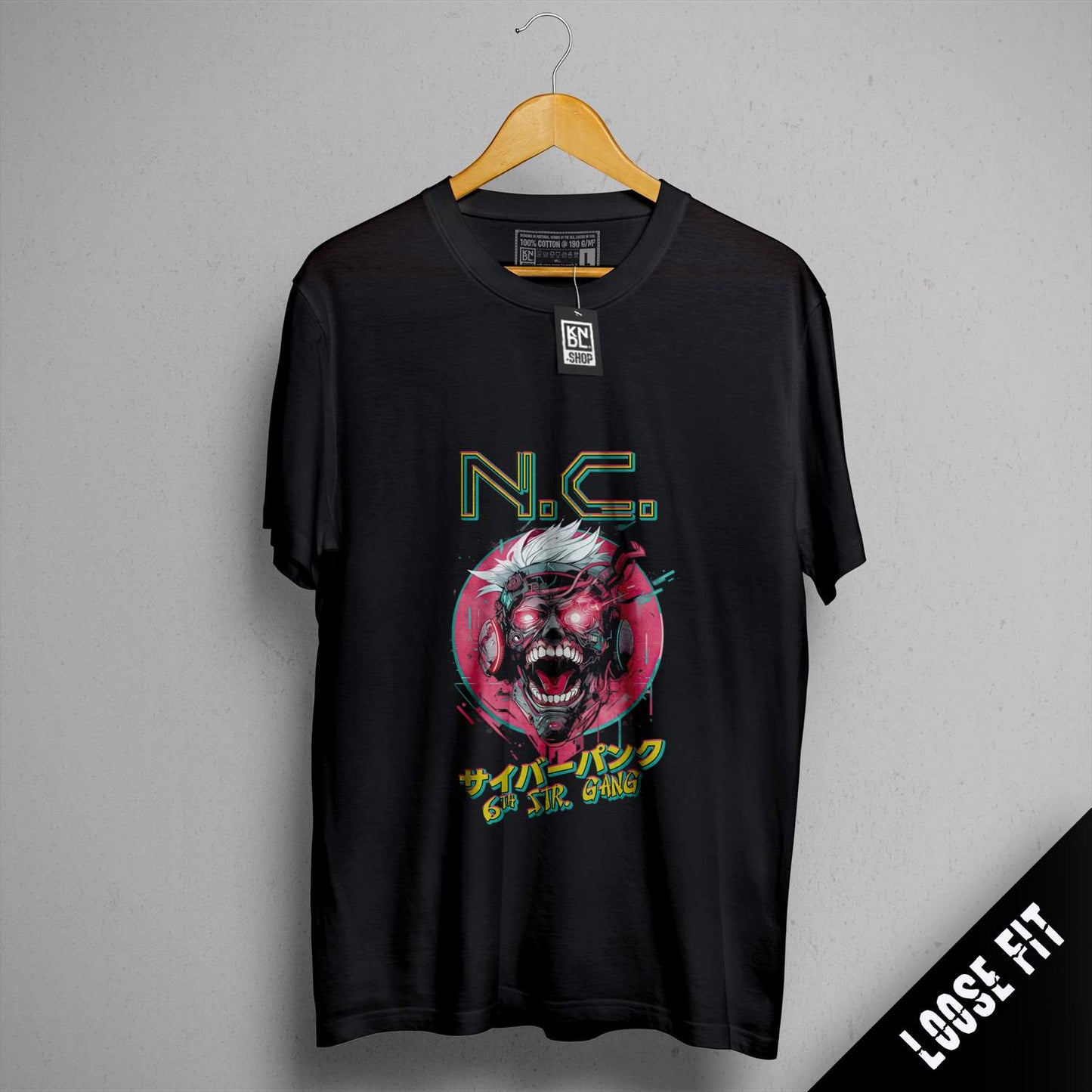 a black t - shirt with a picture of a gorilla on it