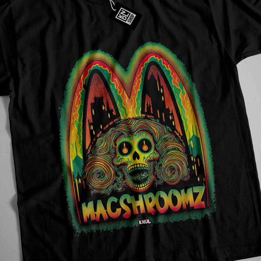 a black t - shirt with a picture of a skull on it