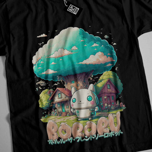 a t - shirt with an image of a cat under a tree