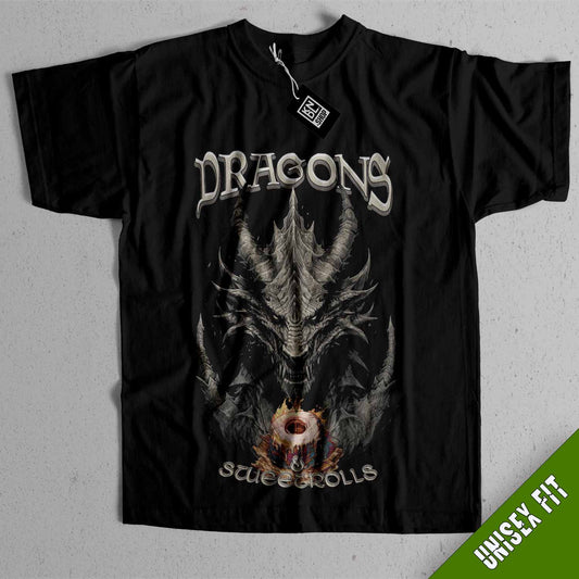 a black shirt with a dragon on it