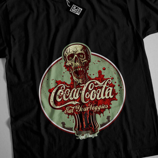 a black t - shirt with a picture of a skull on it