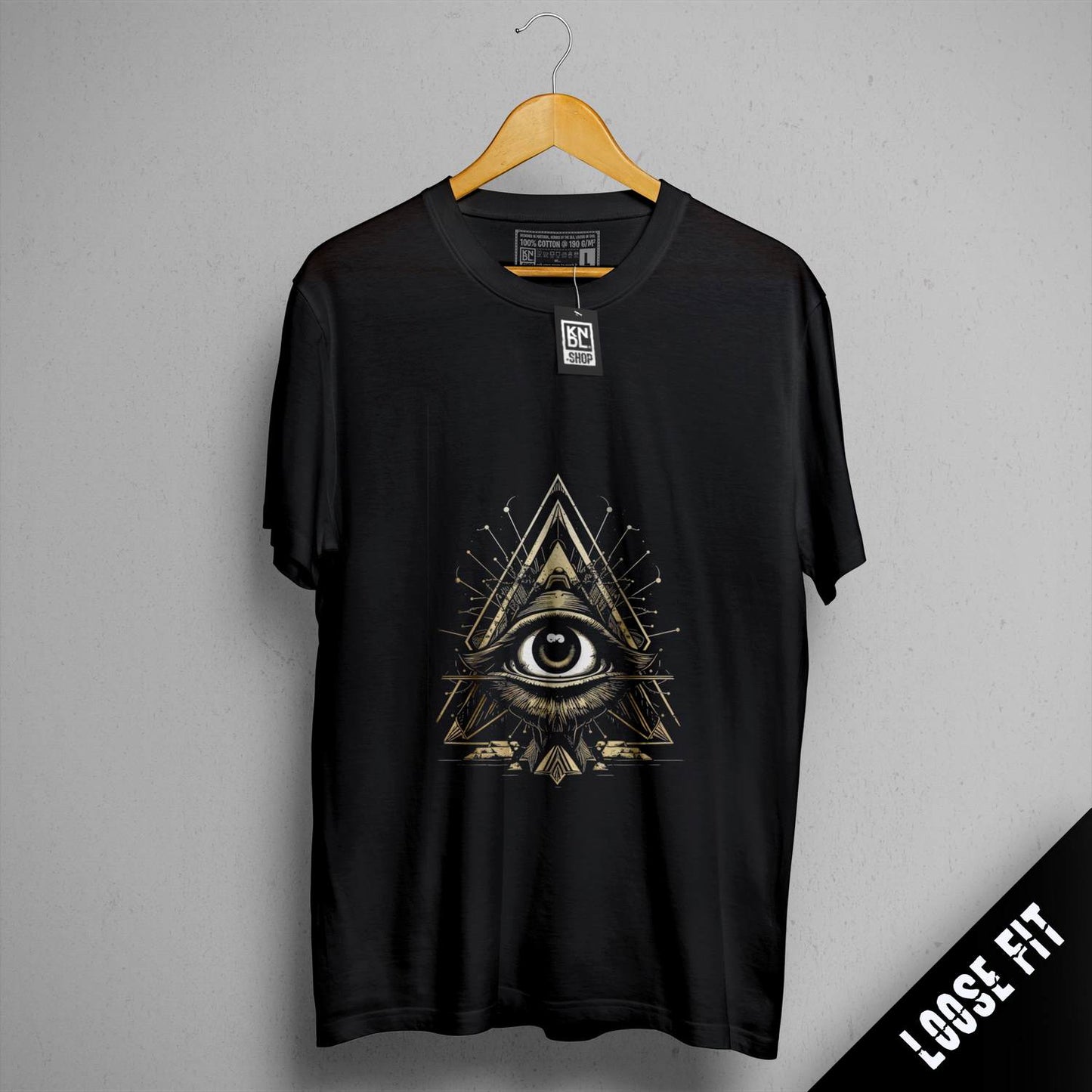 a t - shirt with an all seeing eye on it