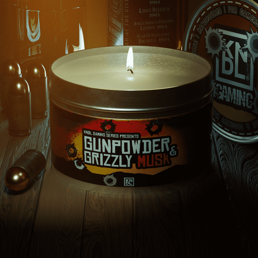 TIN NR 29 | GUNPOWDER & GRIZZLY MUSK | RED DEAD REDEMPTION INSPIRED SCENTED CANDLE