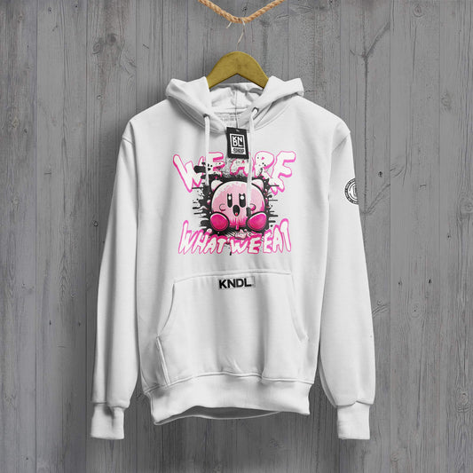 NR 55 | WE ARE WHAT WE EAT | INSPIRED BY KIRBY | UNISEX HOODIE SWEATER | KANGAROO POCKETS | CVC