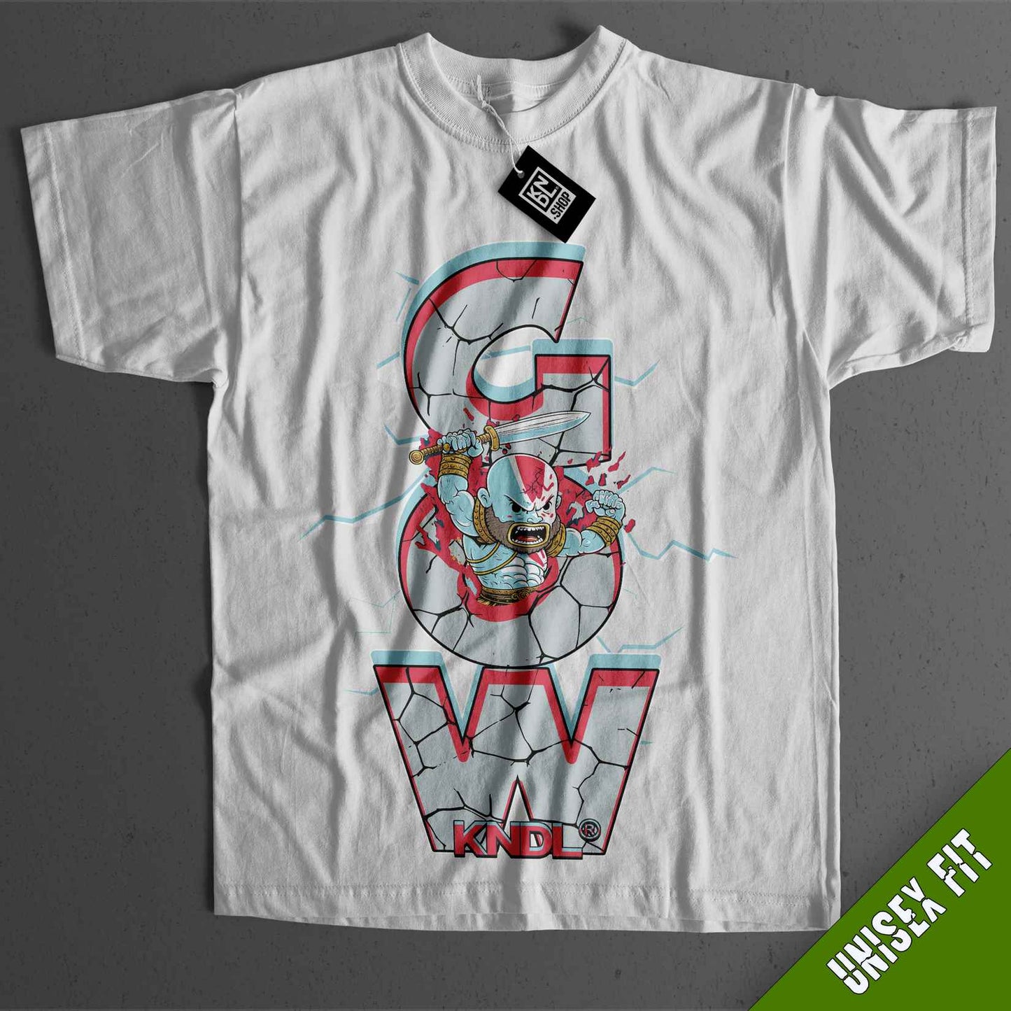 a white t - shirt with the letter g on it