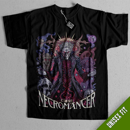 a black shirt with a picture of a demon on it