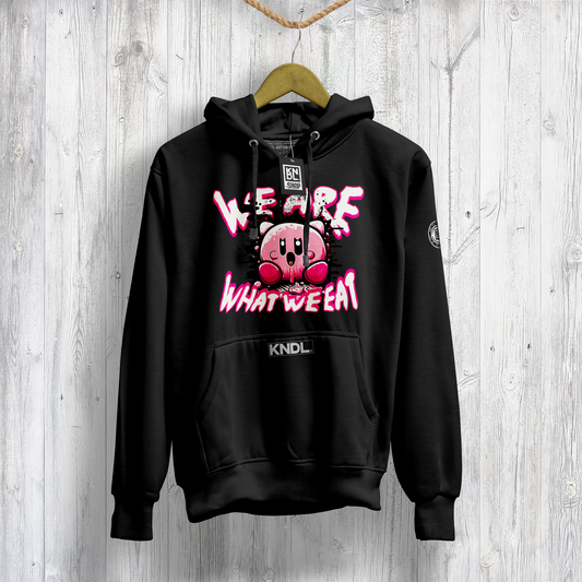 NR 55 | WE ARE WHAT WE EAT | INSPIRED BY KIRBY | UNISEX HOODIE SWEATER | KANGAROO POCKETS | CVC