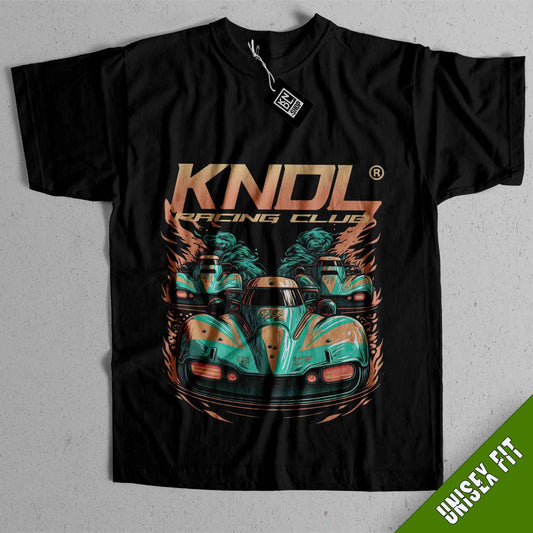 a black t - shirt with an image of a car on it