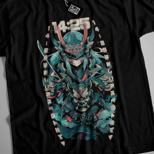 a black t - shirt with a picture of a demon on it