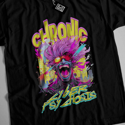 a black t - shirt with an image of a demon on it