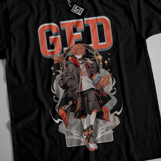 a t - shirt with an anime character on it