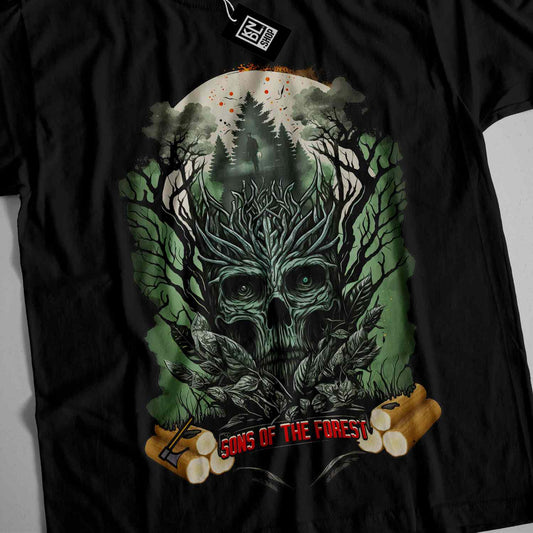 a black t - shirt with a picture of a skull on it