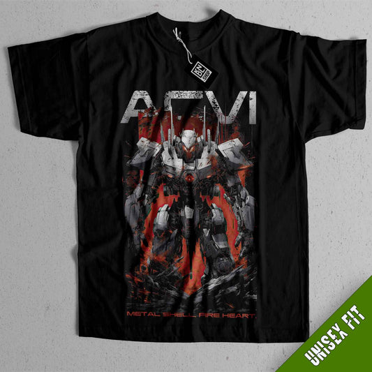 a black shirt with a picture of a robot on it