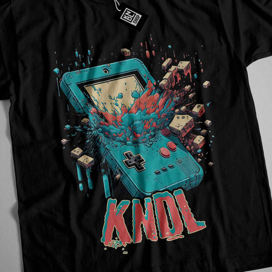 a t - shirt with a video game controller on it