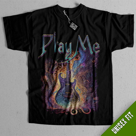 a black t - shirt with a picture of a woman on it