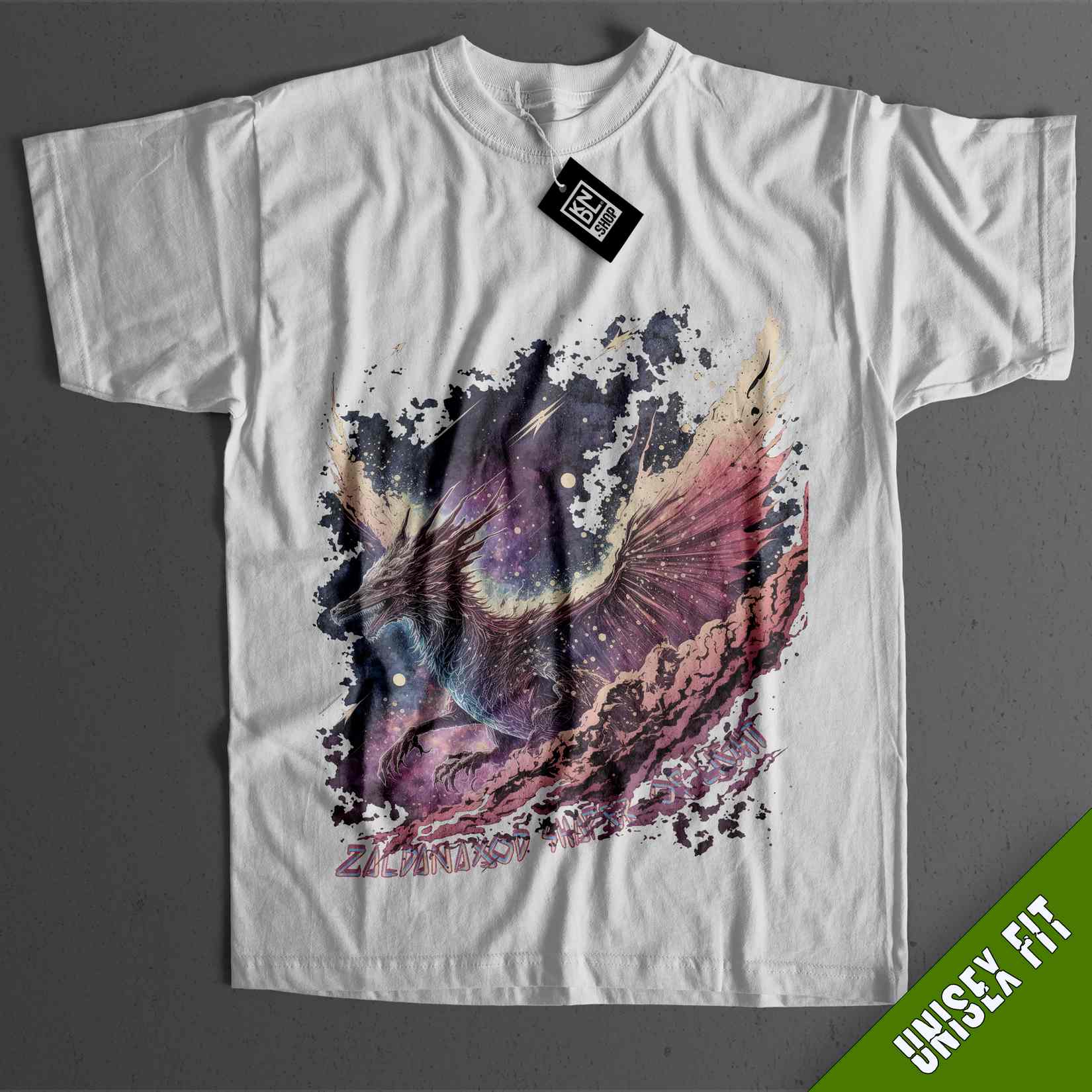 a t - shirt with an image of a bird on it