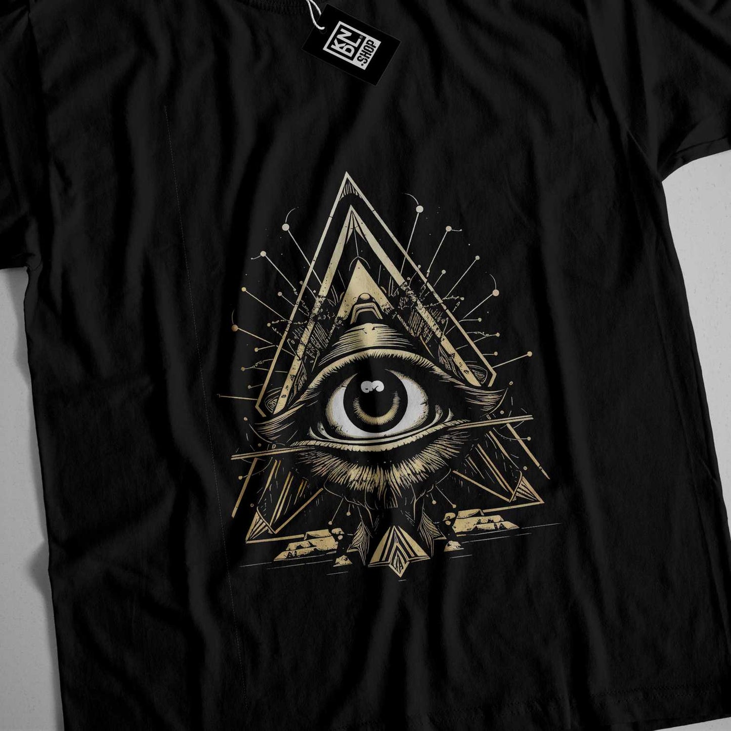 a t - shirt with an all seeing eye on it
