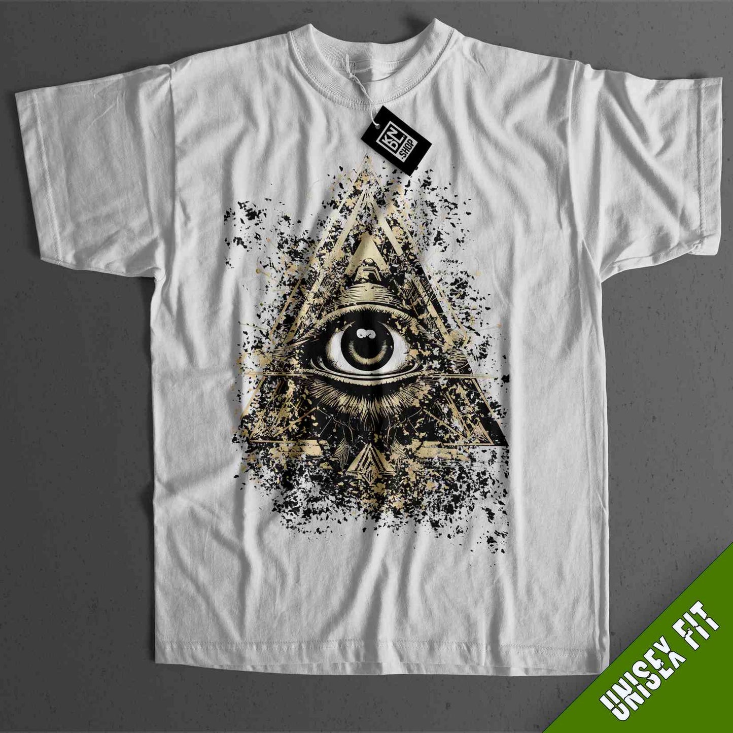 a t - shirt with an all seeing eye on it