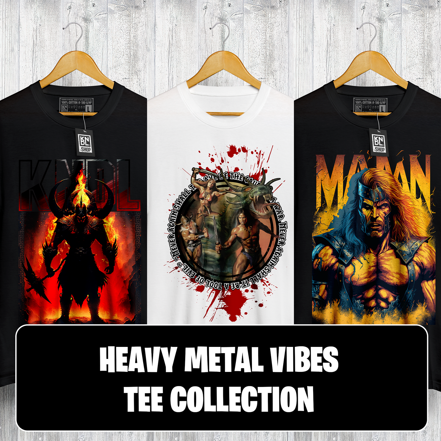 Heavy Metal Vibes Tee Collection by KNDL®