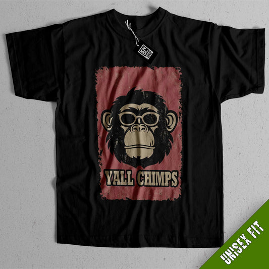 TEE NR 512 | YALL CHIMPS | CHIMPAZEE COOL ANIMAL SHORT SLEEVE T-SHIRT FOR M/F