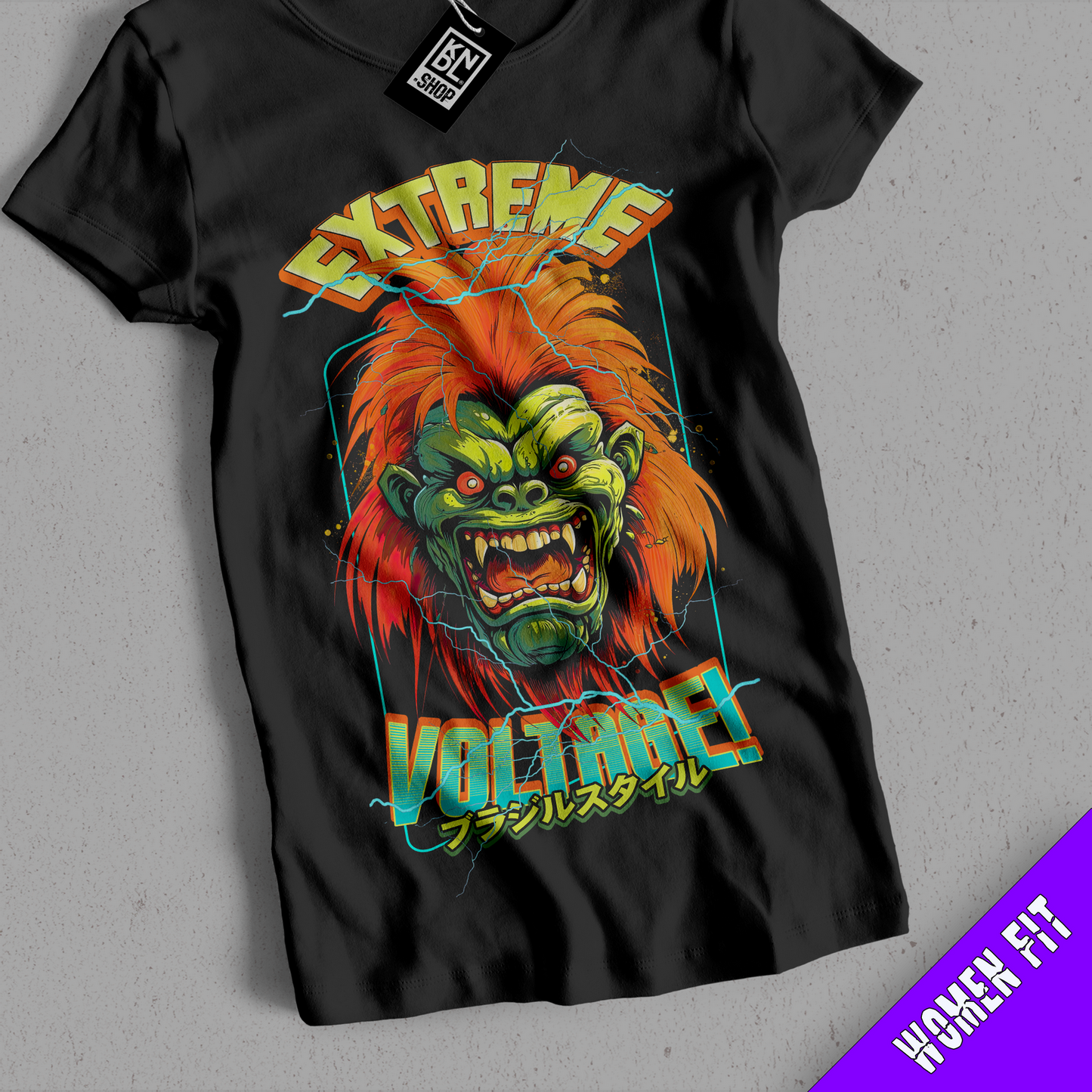 TEE NR 514 | BLANKA EXTREME VOLTAGE | STREET FIGHTER INSPIRED SHORT SLEEVE T-SHIRT FOR M/F