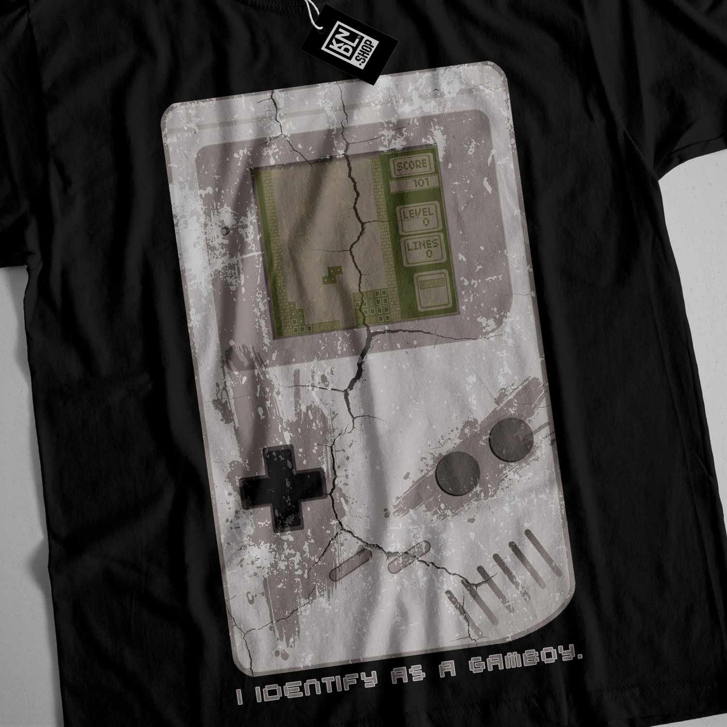 a t - shirt with a game boy on it