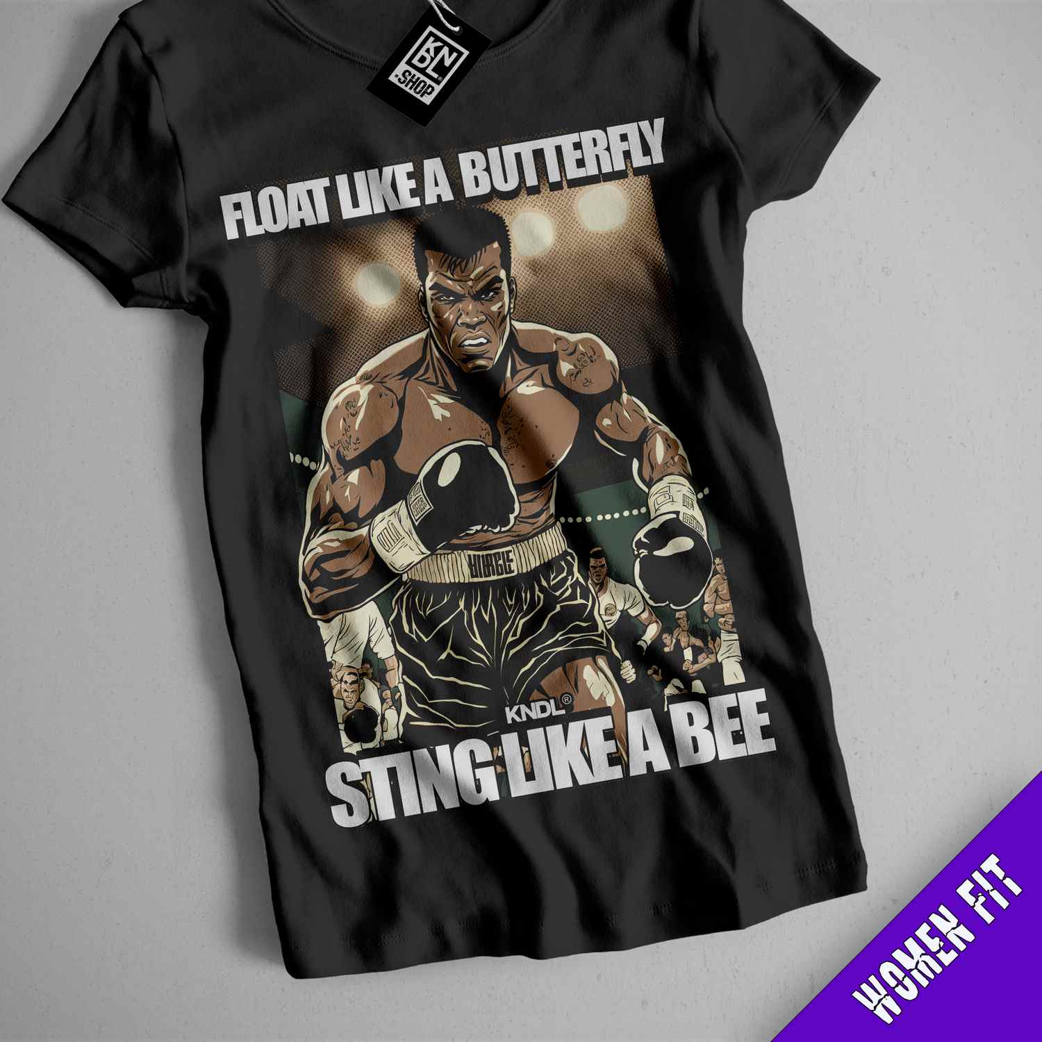 a t - shirt that says float like a butterfly sting like a bee