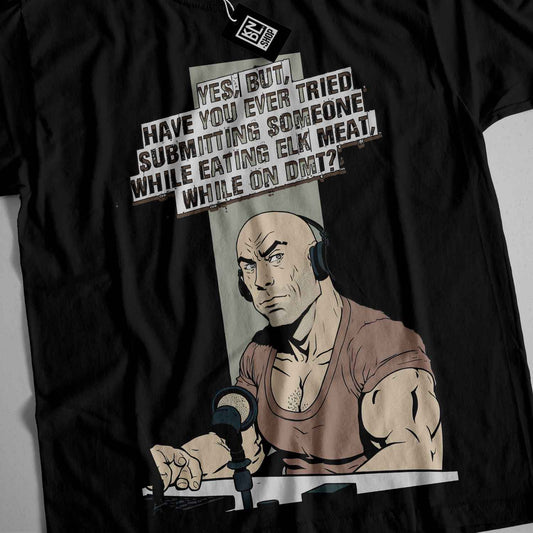 a t - shirt with a picture of a man holding a microphone