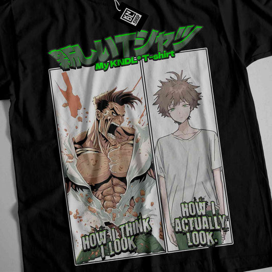 a t - shirt with a picture of two anime characters on it