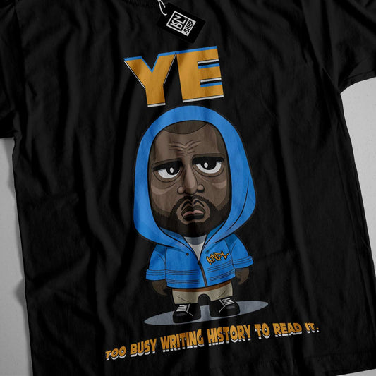 a t - shirt with an image of a black man wearing a blue hoodie