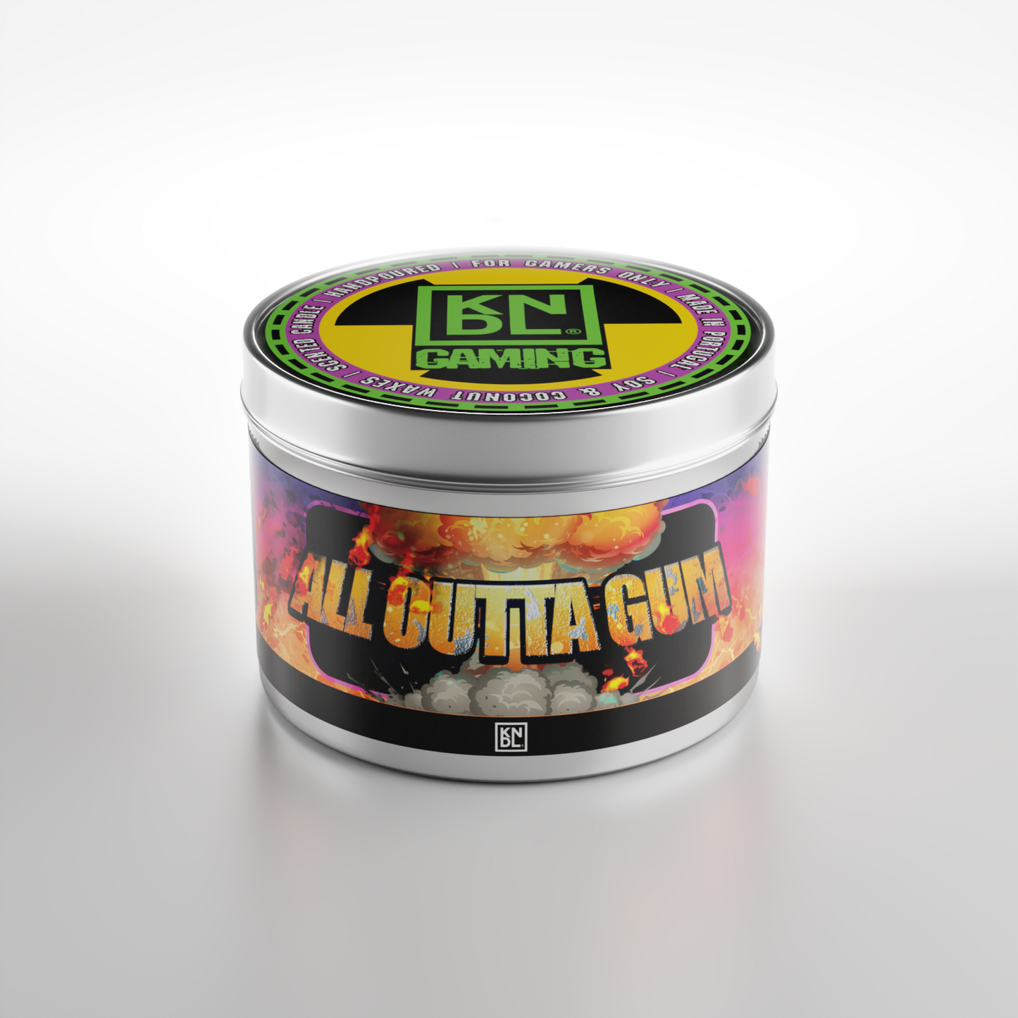 TIN NR 01 | ALL OUTTA GUM | DUKE NUKEM INSPIRED SCENTED CANDLE