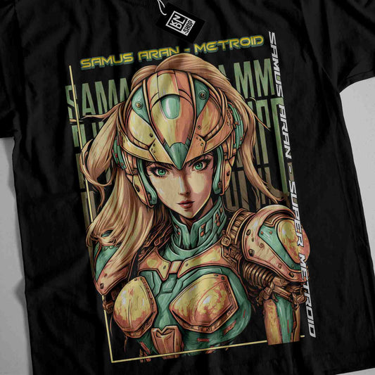 a t - shirt with a picture of a woman in armor