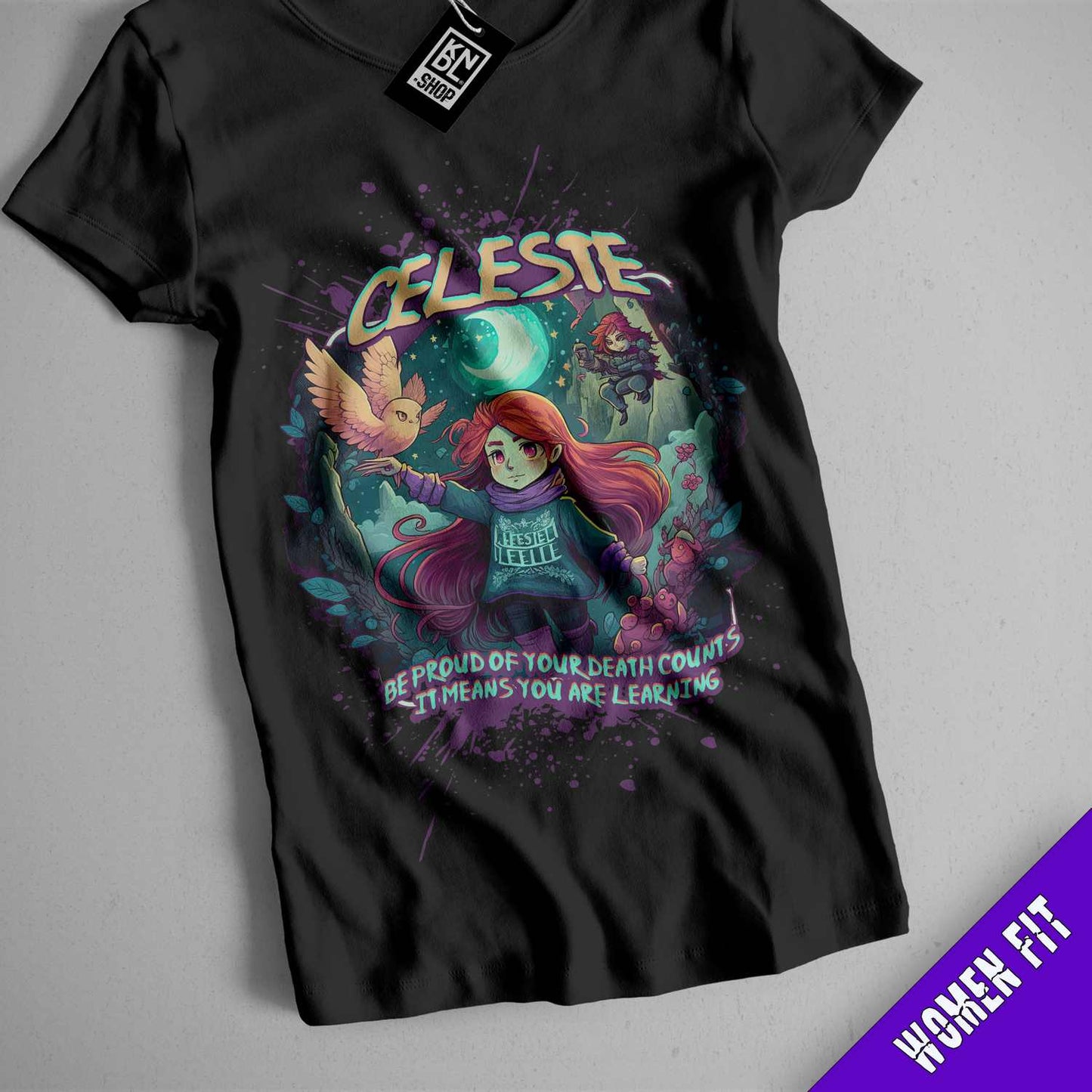 a black t - shirt with a picture of a little mermaid on it
