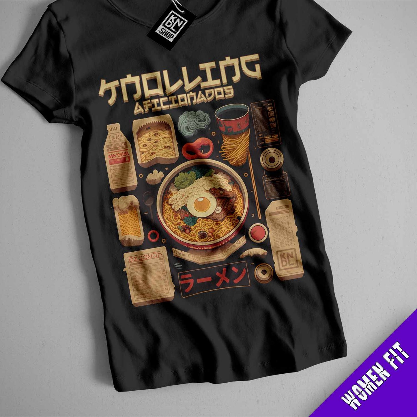 a t - shirt with a picture of a plate of food on it