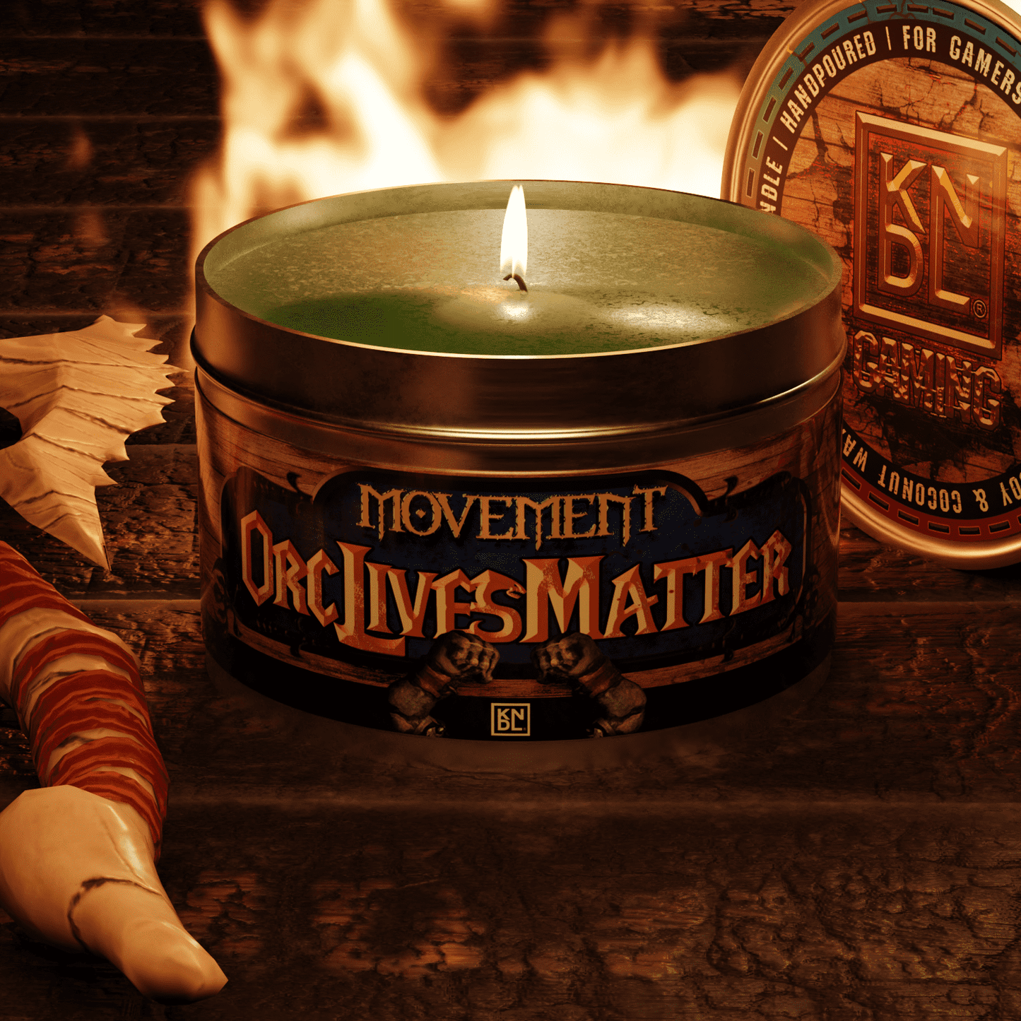 TIN NR 06 | ORC LIVES MATTER | WARCRAFT INSPIRED SCENTED CANDLE