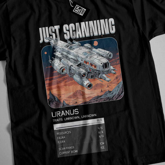 a black t - shirt with a picture of a space shuttle on it