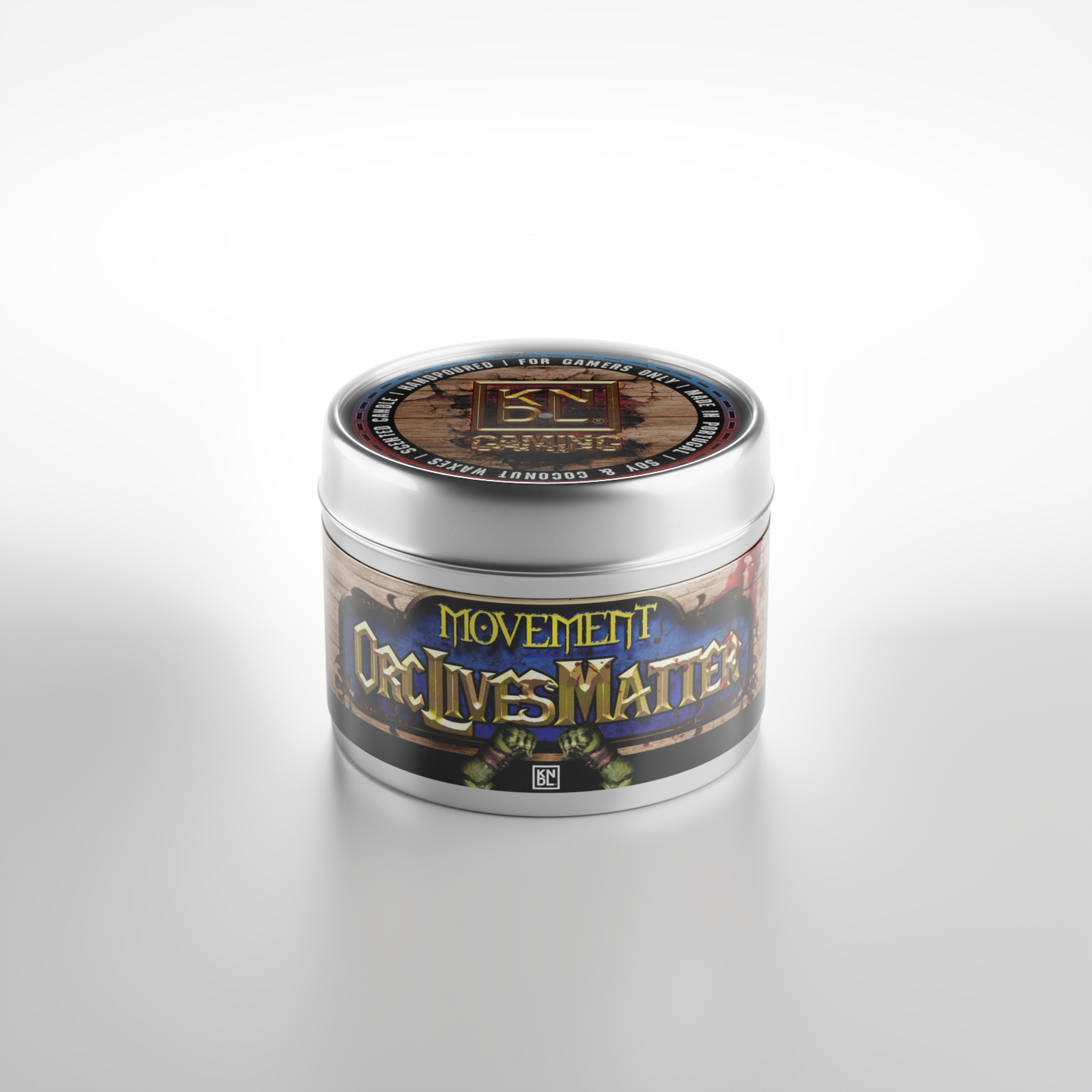 TIN NR 06 | ORC LIVES MATTER | WARCRAFT INSPIRED SCENTED CANDLE