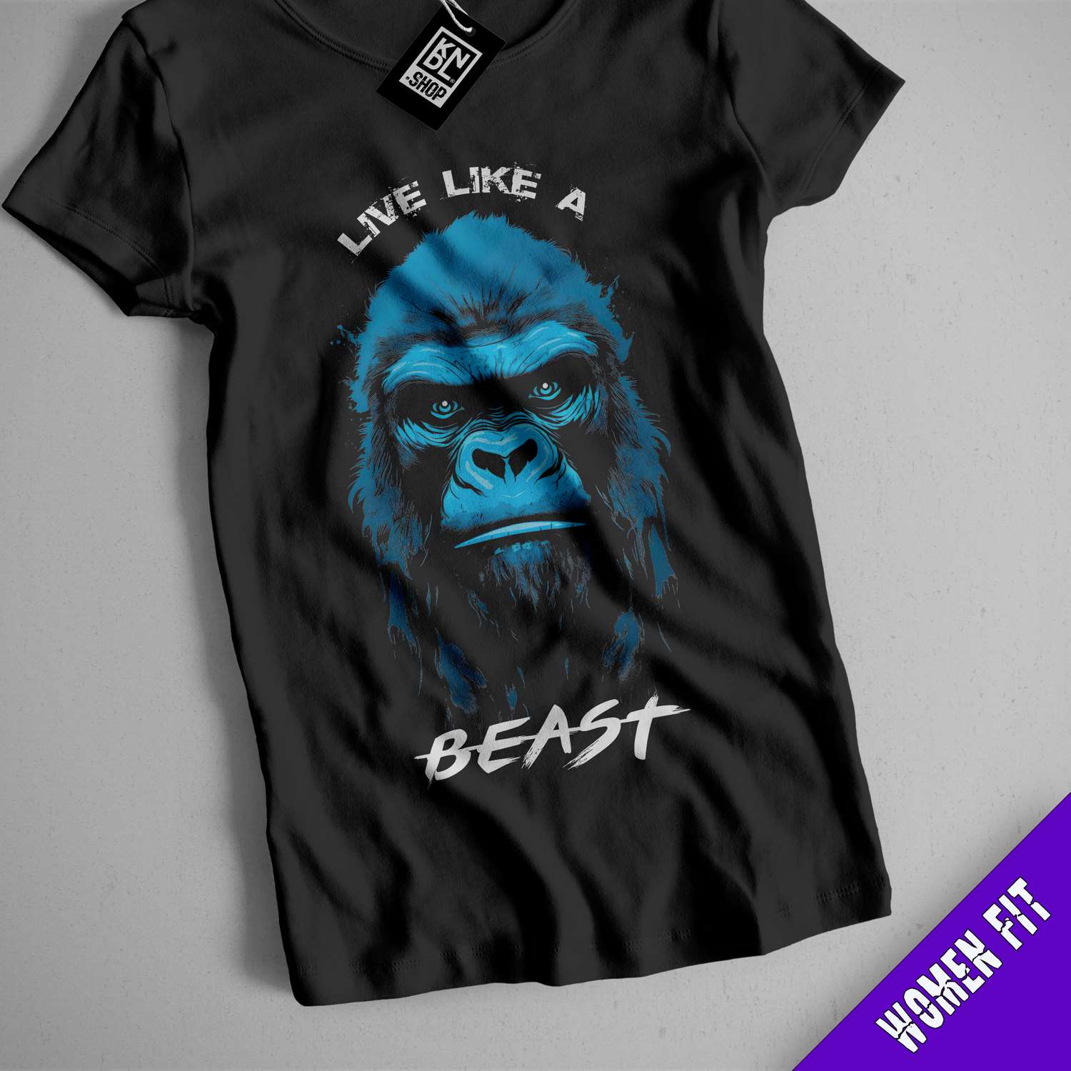 a t - shirt with a gorilla face on it