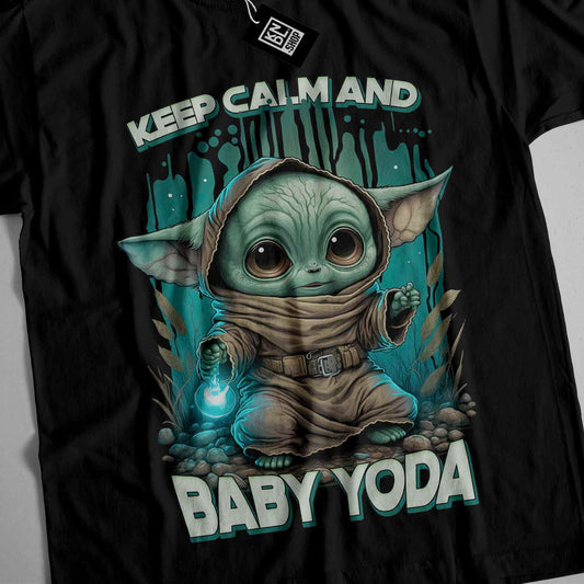 a t - shirt with a baby yoda on it